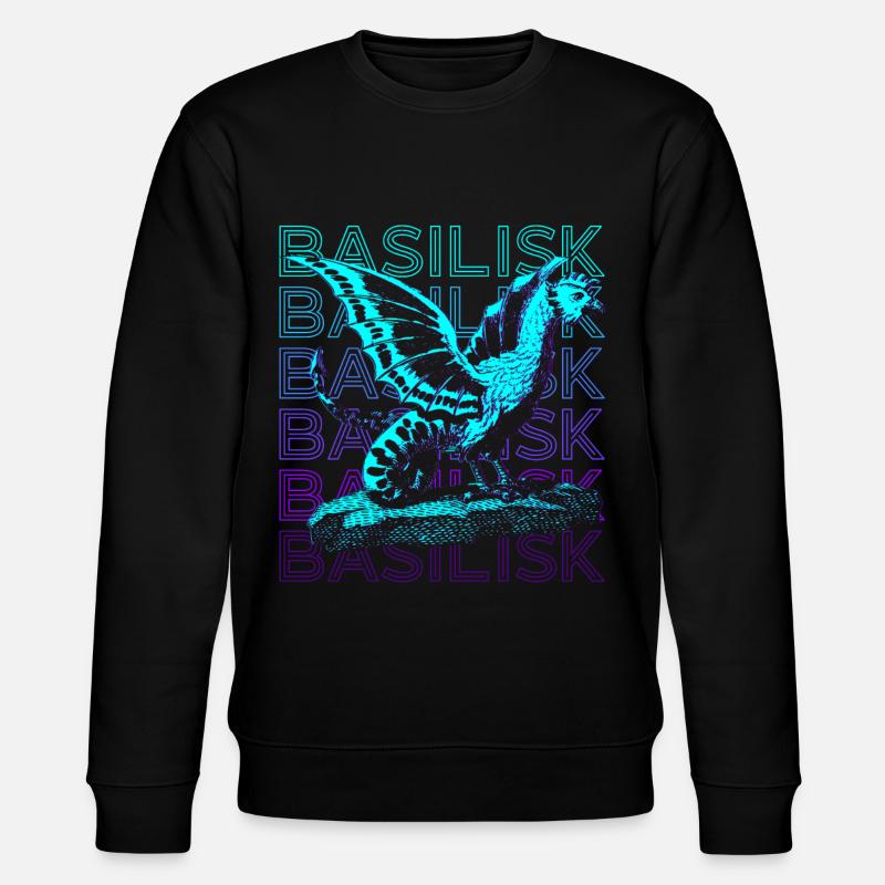 Basilisk Retro Gift - Stanley/Stella CHANGER Unisex Organic Sweatshirt - black