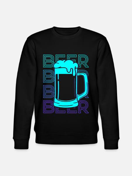 Beer Retro Gift - Stanley/Stella CHANGER Unisex Organic Sweatshirt - black