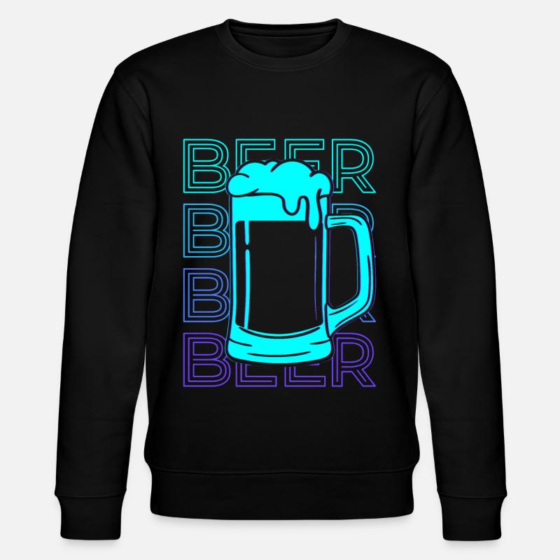 Bier Retro Geschenk - Stanley/Stella Unisex Bio-Sweatshirt CHANGER  - Schwarz