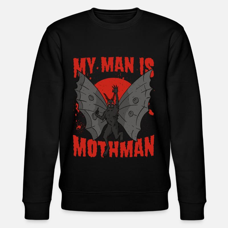 Mothman Crypto Cryptozoology Gift - Stanley/Stella CHANGER Unisex Organic Sweatshirt - black