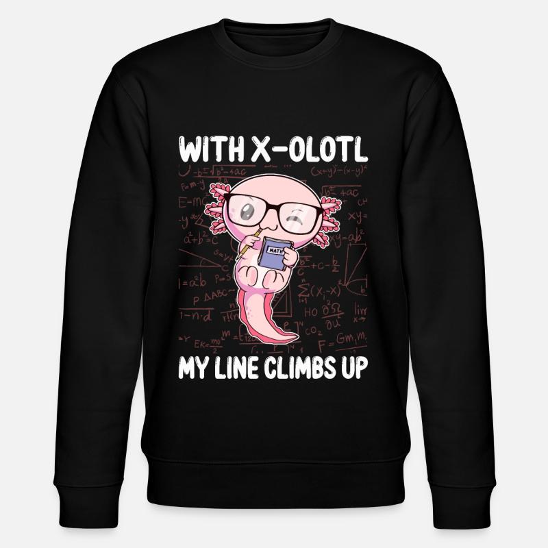 Drôle math Kawaii Axolotl Cadeau - Sweat bio CHANGER Stanley/Stella Unisexe - noir