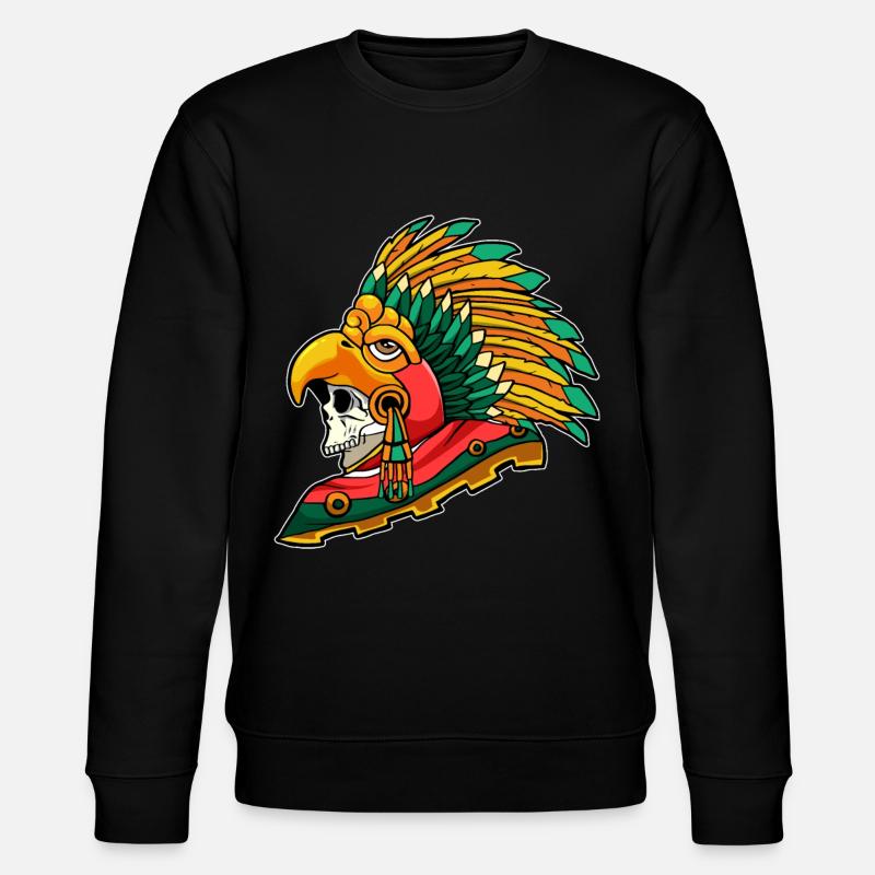 Aztec Eagle Warrior Maya Skull Inca - Stanley/Stella økologisk unisex-sweatshirt CHANGER - sort