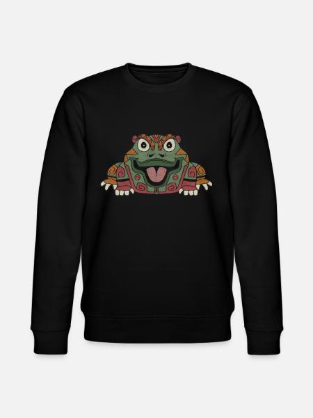 Aztec Frog Maya Inca Toltecs - Stanley/Stella CHANGER Unisex Organic Sweatshirt - black