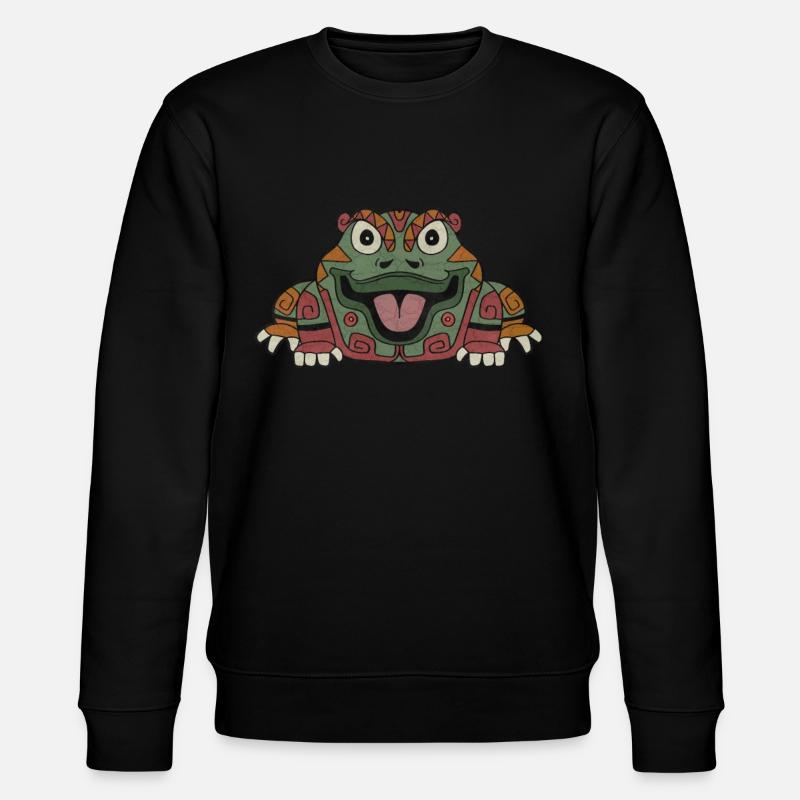 Grenouille aztèque Maya Inca Toltèques - Sweat bio CHANGER Stanley/Stella Unisexe - noir