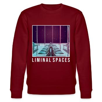 Anemoiacore Aesthetic Border Space Weirdcore - Stanley/Stella CHANGER Unisex Organic Sweatshirt - burgundy - Front - Nik (191cm) & Marisol (170cm)