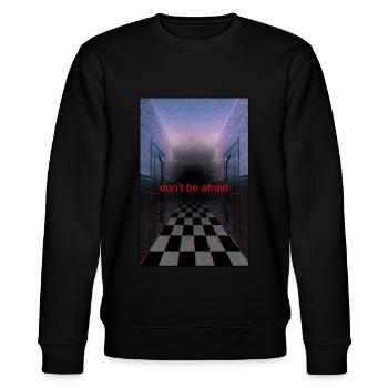 Anemoiacore Aesthetic Border Space Weirdcore - Stanley/Stella CHANGER Unisex Organic Sweatshirt - black - Front - Nik (191cm) & Marisol (170cm)