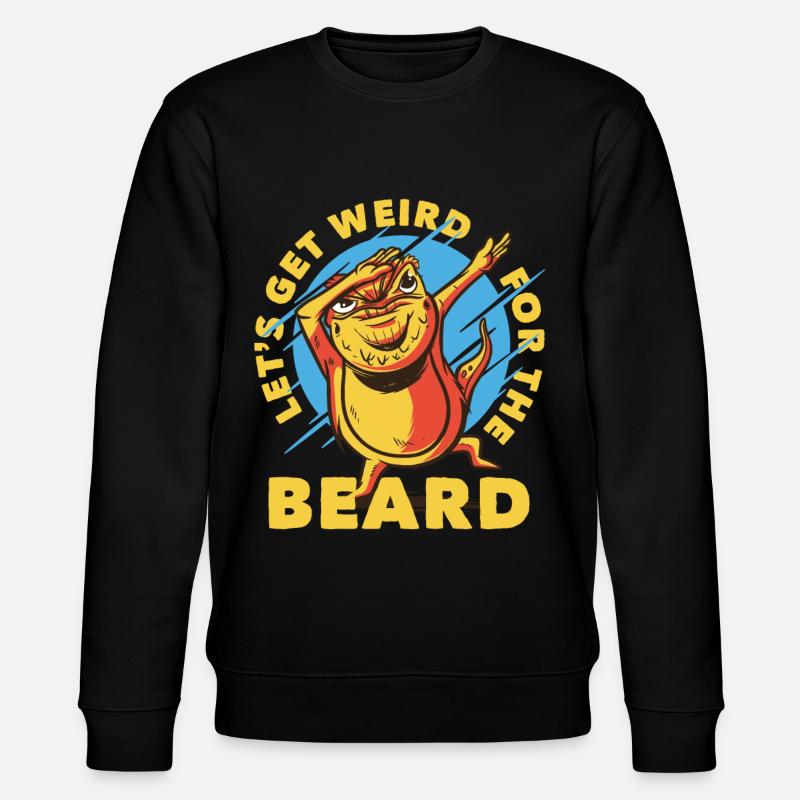 Dabbing Bearded Dragon Dabber - Stanley/Stella CHANGER Unisex Organic Sweatshirt - black