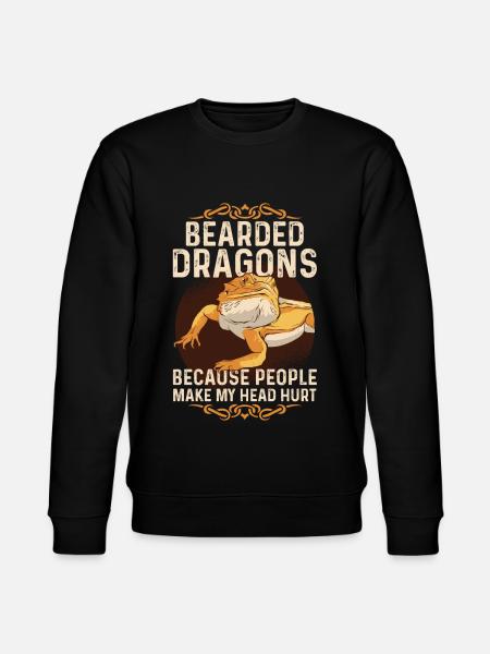 Funny bearded dragon - Stanley/Stella CHANGER Unisex Organic Sweatshirt - black
