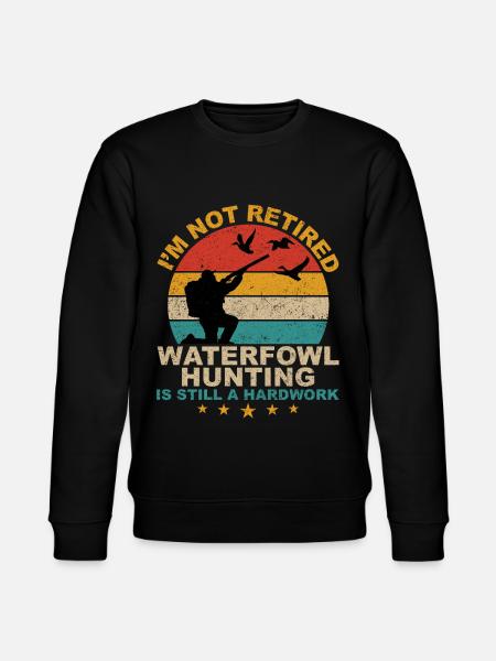 Funny Waterfowl Hunt Retro - Stanley/Stella CHANGER Unisex Organic Sweatshirt - black