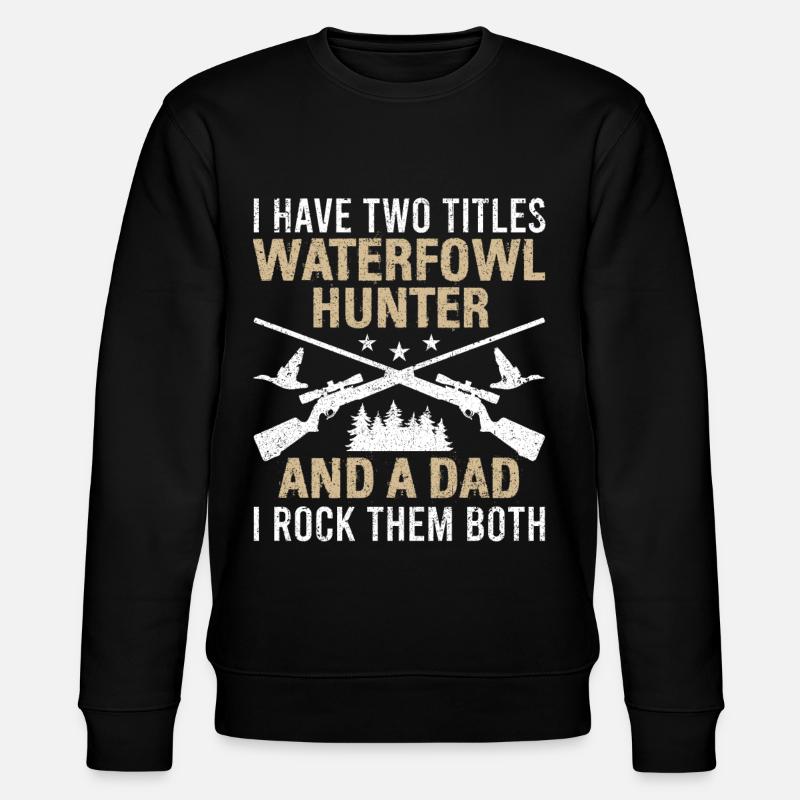 Fun waterfowl hunting - Stanley/Stella CHANGER Unisex Organic Sweatshirt - black