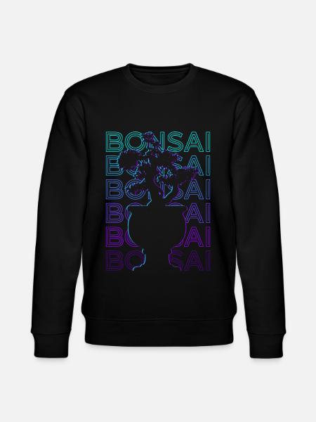 Bonsai Tree Retro Gift - Stanley/Stella CHANGER Unisex Organic Sweatshirt - black