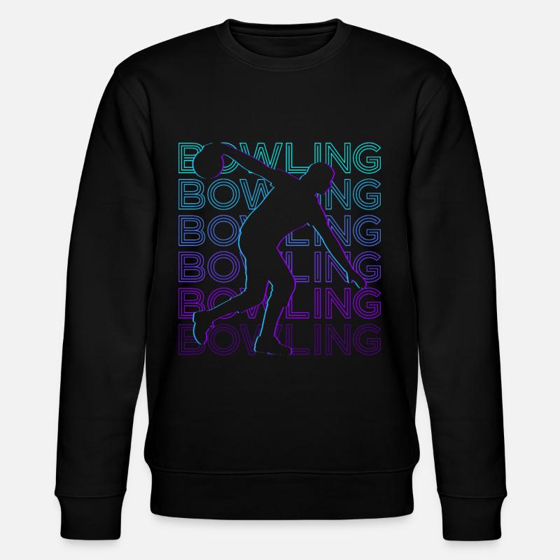 Bowling Bowler Retro Gift - Stanley/Stella CHANGER Unisex Organic Sweatshirt - black