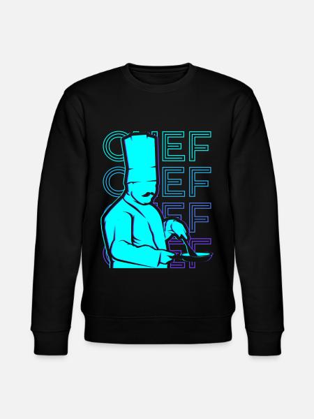 Chef Cooking Retro Gift - Stanley/Stella CHANGER Unisex Organic Sweatshirt - black