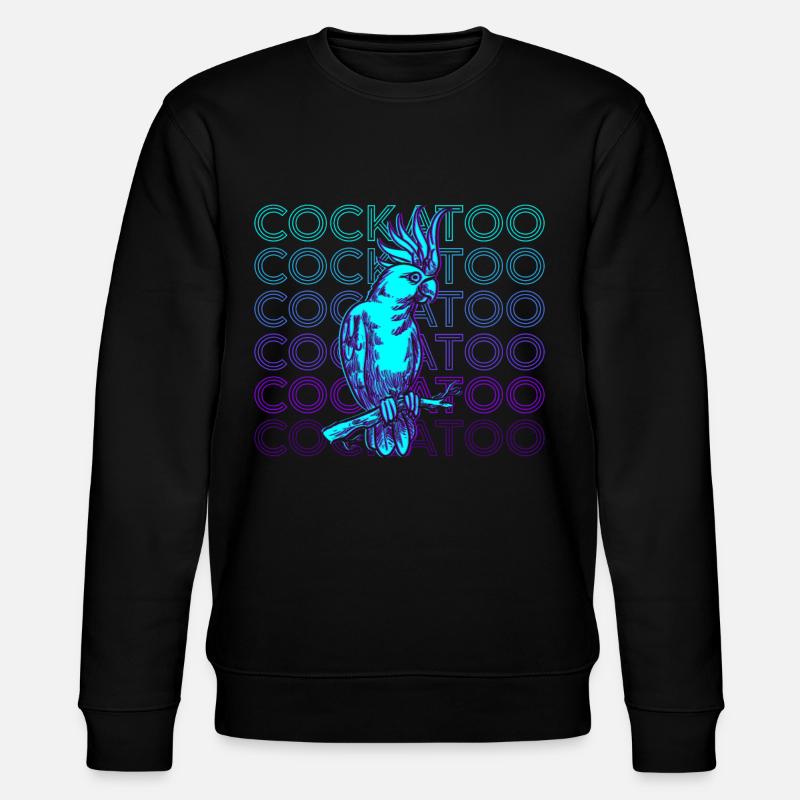 Kakadu Retro Geschenk - Stanley/Stella Unisex Bio-Sweatshirt CHANGER  - Schwarz