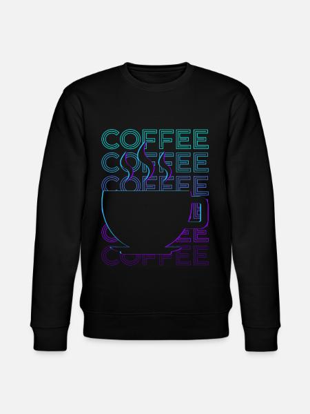 Coffee Retro Gift - Stanley/Stella CHANGER Unisex Organic Sweatshirt - black