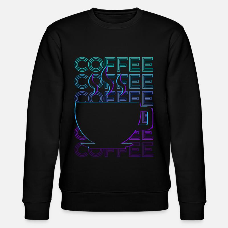 Coffee Retro Gift - Stanley/Stella CHANGER Unisex Organic Sweatshirt - black