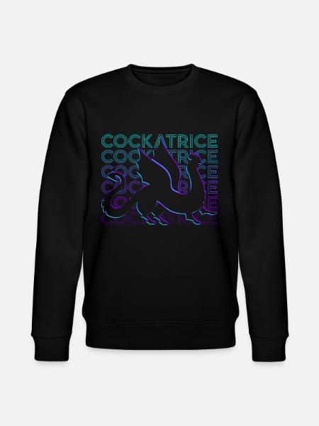 Cockatrice Medieval Bestiary Retro Gesc - Stanley/Stella CHANGER Unisex Organic Sweatshirt - black