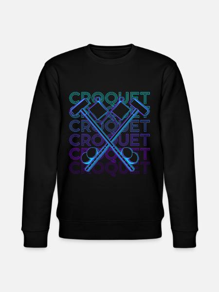 Croquet Player Retro Gift - Stanley/Stella CHANGER Unisex Organic Sweatshirt - black