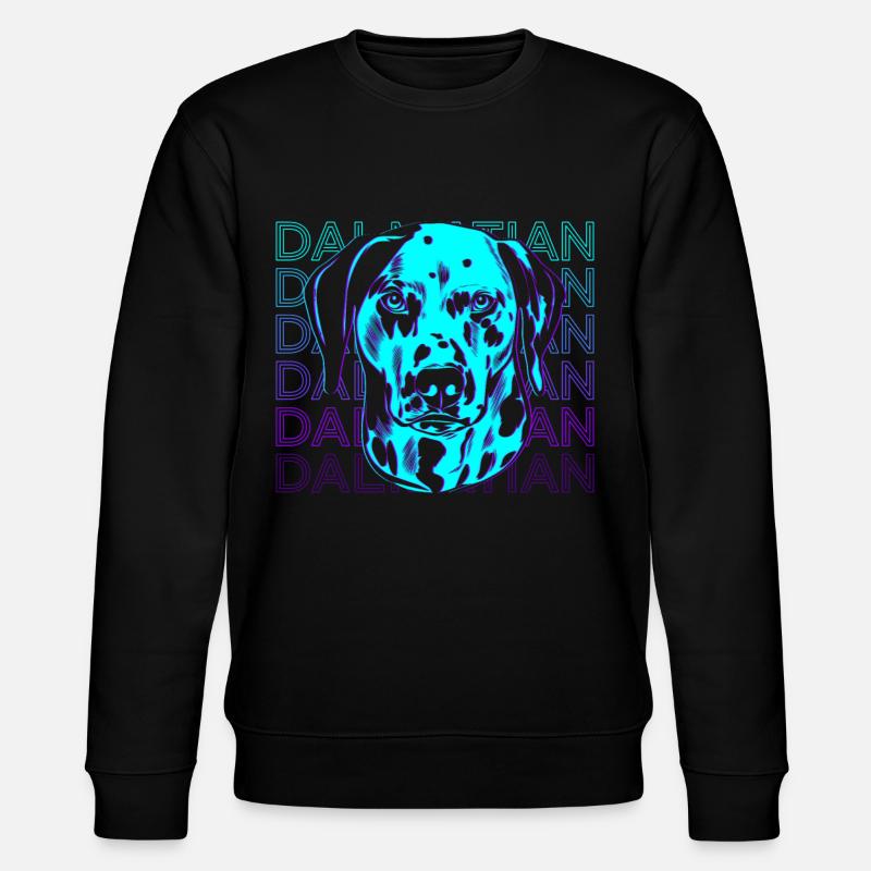 Dalmatian Retro Gift - Stanley/Stella CHANGER Unisex Organic Sweatshirt - black