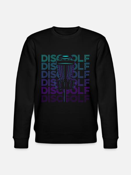 Disc Golf Retro Gift - Stanley/Stella CHANGER Unisex Organic Sweatshirt - black