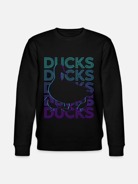 Duck Retro Ducks Gift - Stanley/Stella CHANGER Unisex Organic Sweatshirt - black