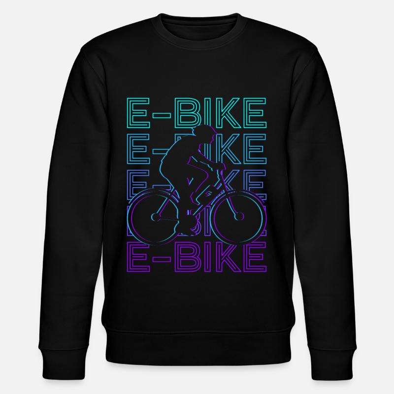 E-Bike E-Bike Retro Gift - Stanley/Stella CHANGER Unisex Organic Sweatshirt - black