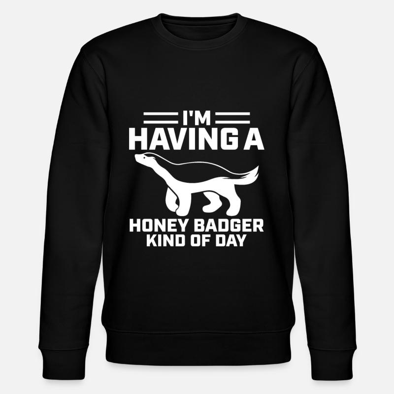 Lustiger Honigdachs - Stanley/Stella Unisex Bio-Sweatshirt CHANGER  - Schwarz