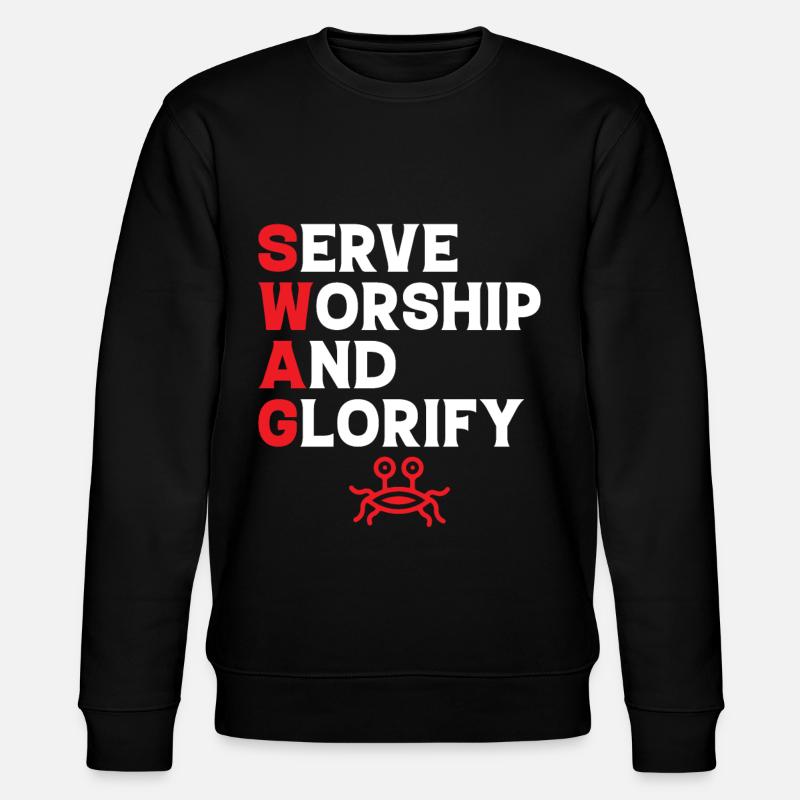 Flying Spaghetti Monster FSM - Stanley/Stella CHANGER Unisex Organic Sweatshirt - black