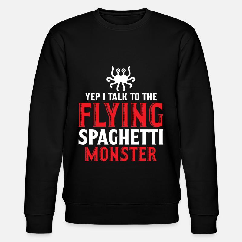 Flying Spaghetti Monster FSM - Stanley/Stella CHANGER Unisex Organic Sweatshirt - black