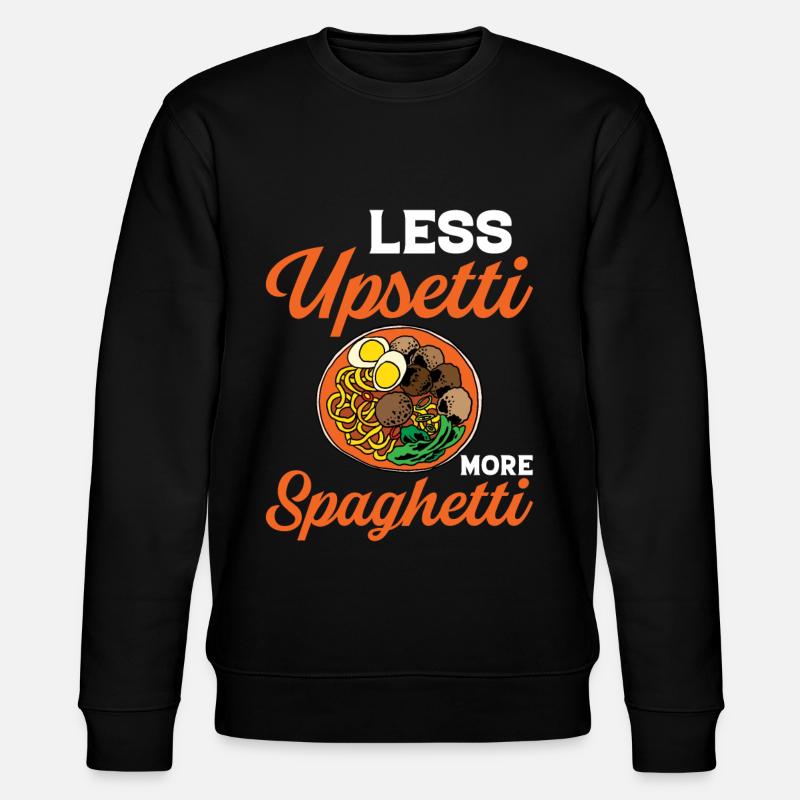 Lustige Spaghetti-Schüssel-Fleischbällchen - Stanley/Stella Unisex Bio-Sweatshirt CHANGER  - Schwarz