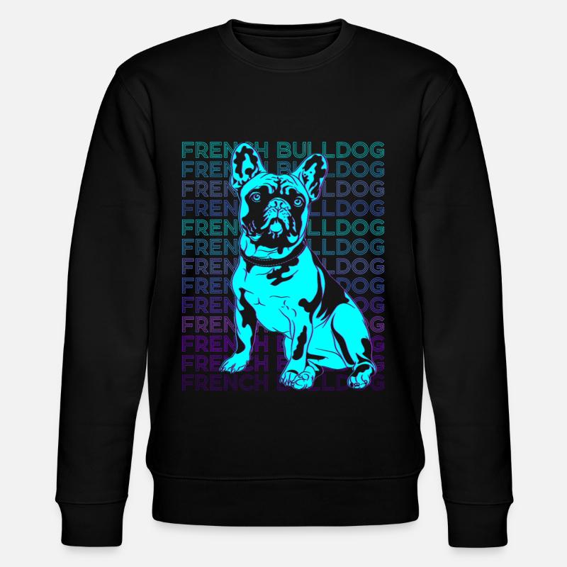 Français Bulldog Rétro - Sweat bio CHANGER Stanley/Stella Unisexe - noir
