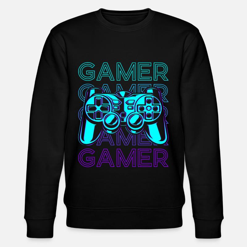 Gamer Video Gaming Controller Rétro - Sweat bio CHANGER Stanley/Stella Unisexe - noir