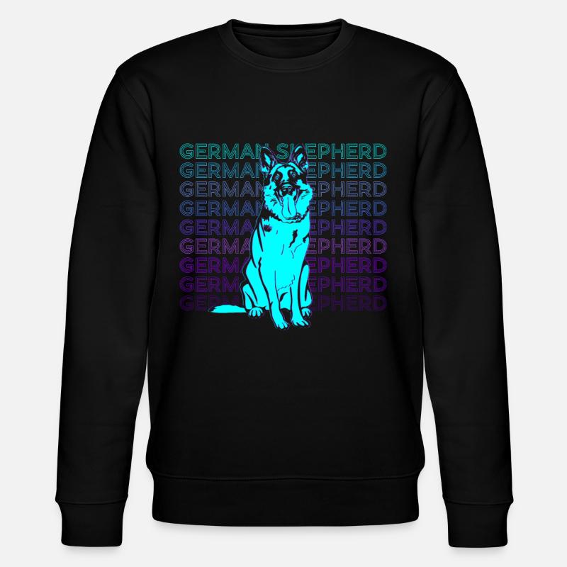 Deutscher Schäferhund Retro - Stanley/Stella Unisex Bio-Sweatshirt CHANGER  - Schwarz