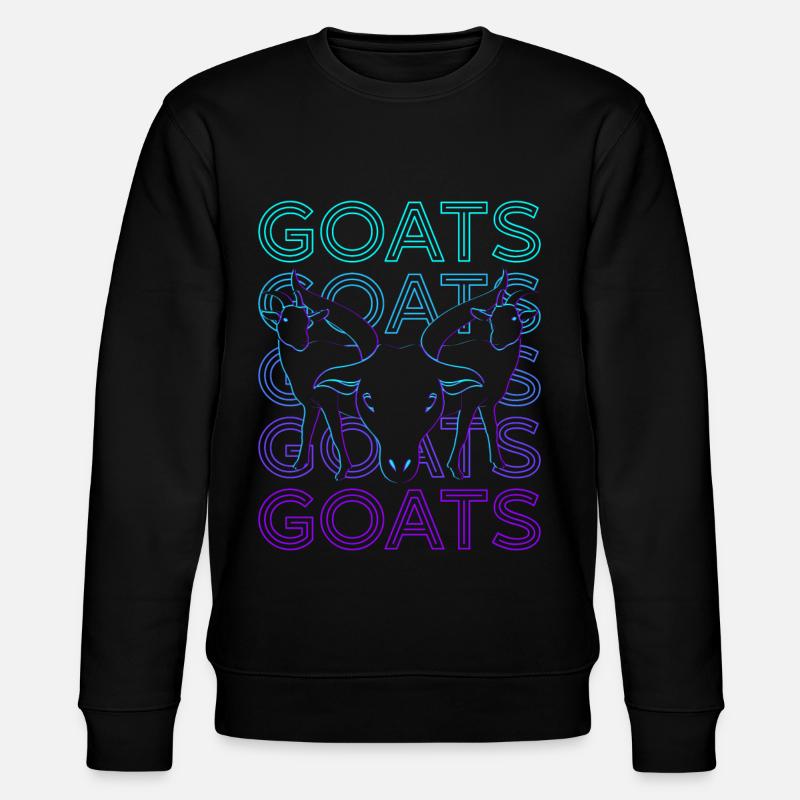 Goats Retro - Stanley/Stella CHANGER Unisex Organic Sweatshirt - black