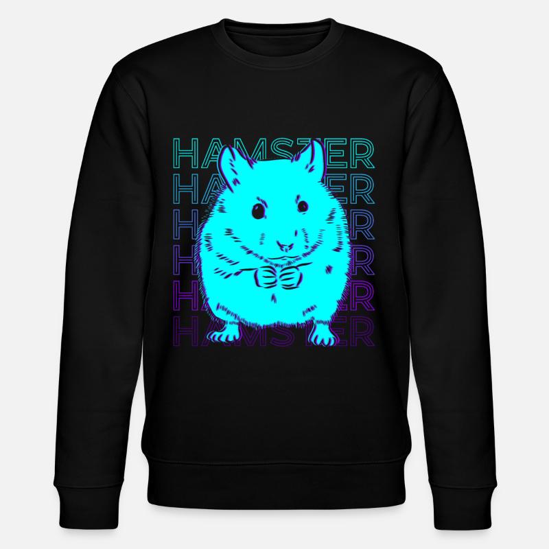Hamster Retro - Stanley/Stella CHANGER Unisex Organic Sweatshirt - black