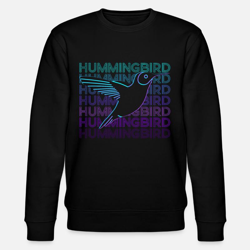 Hummingbird Retro - Stanley/Stella CHANGER Unisex Organic Sweatshirt - black
