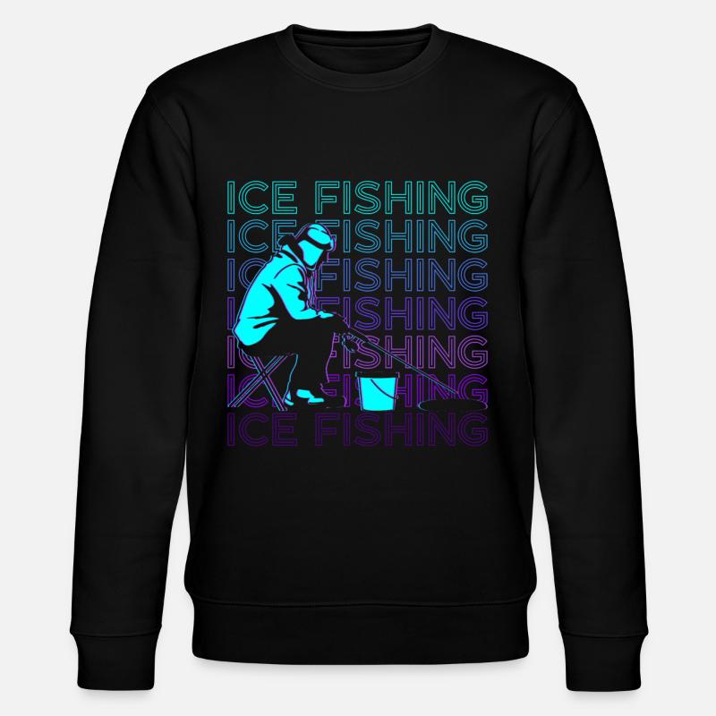 Eisfischen Fischer Retro - Stanley/Stella Unisex Bio-Sweatshirt CHANGER  - Schwarz