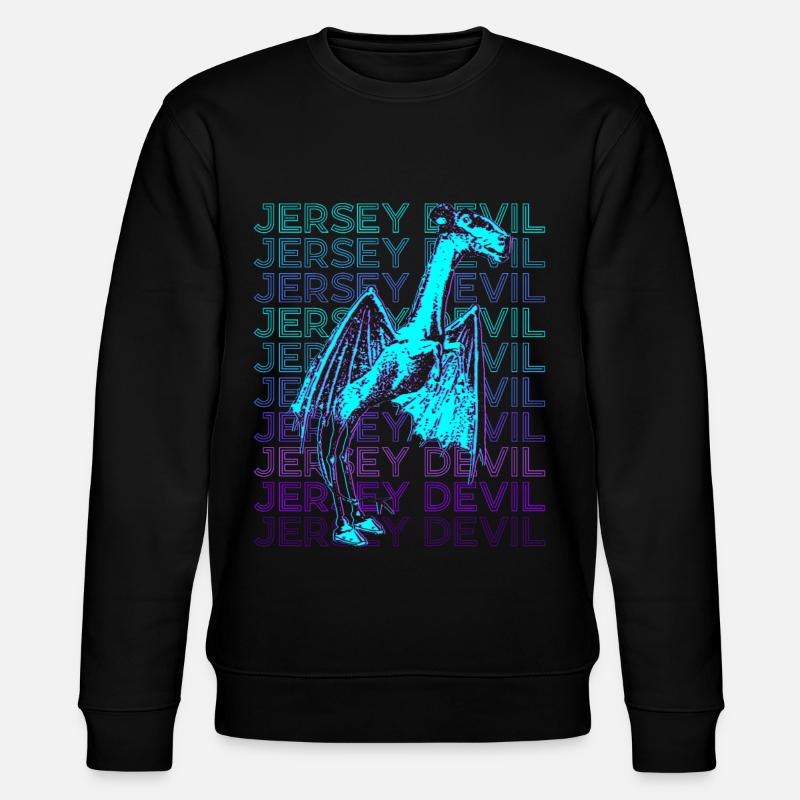 Jersey Devil Cryptozoology Retro - Stanley/Stella CHANGER Unisex Organic Sweatshirt - black