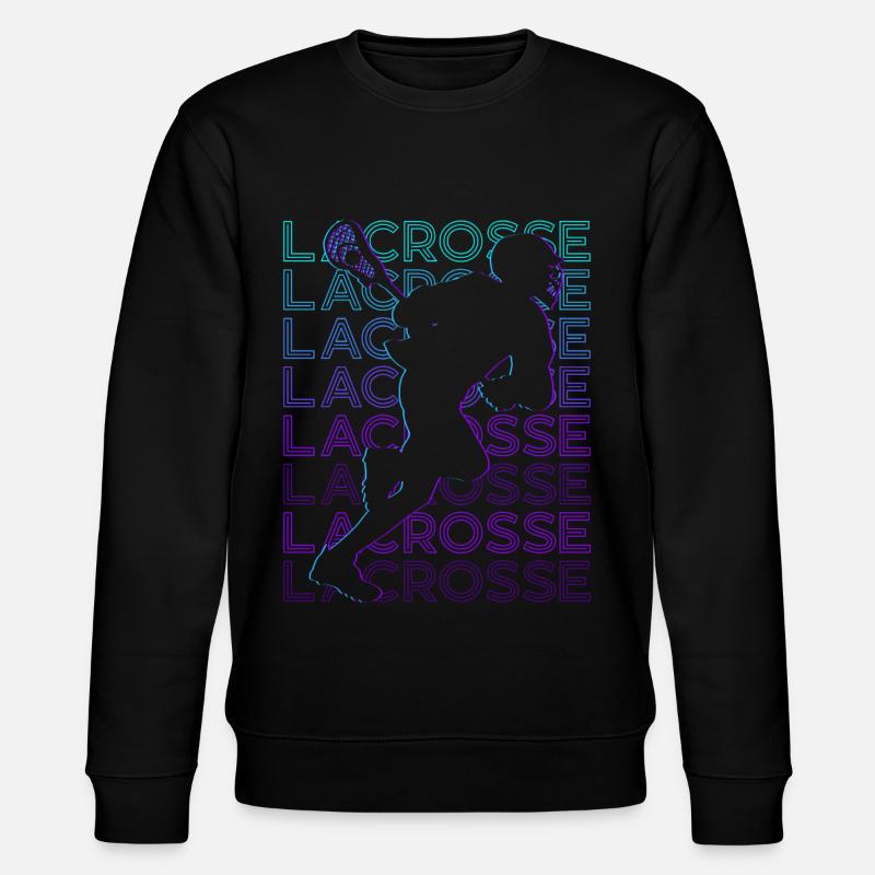 Lacrosse Player Retro - Stanley/Stella CHANGER Unisex Organic Sweatshirt - black