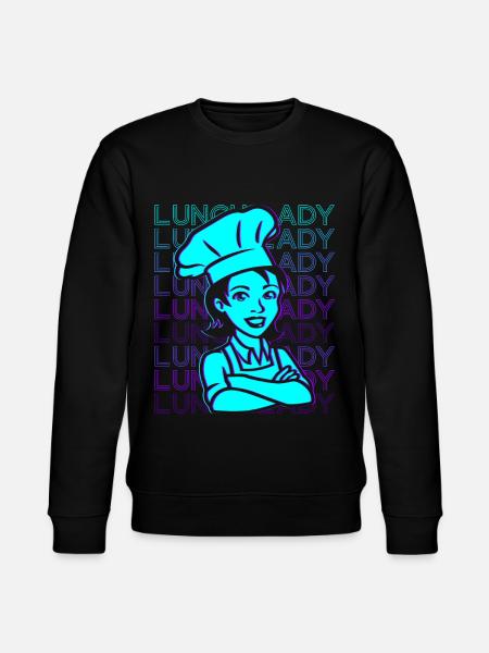 Lunch Lady Retro - Stanley/Stella CHANGER Unisex Organic Sweatshirt - black