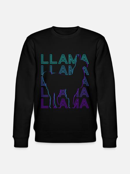 Lama Alpaca Retro - Stanley/Stella CHANGER Unisex Organic Sweatshirt - black