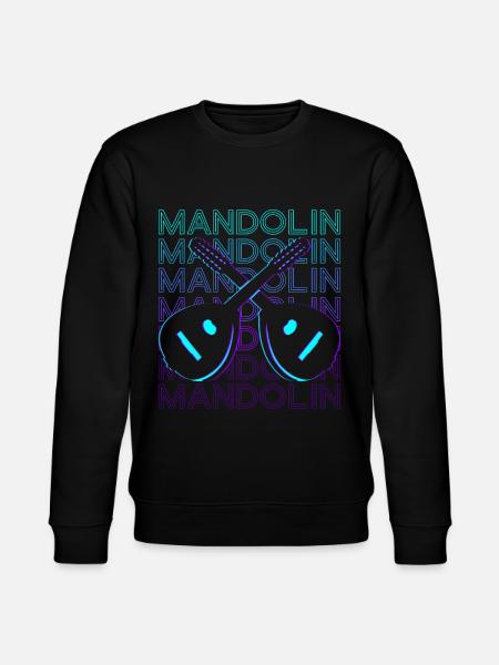 Mandolin Guitar Retro - Stanley/Stella CHANGER Unisex Organic Sweatshirt - black