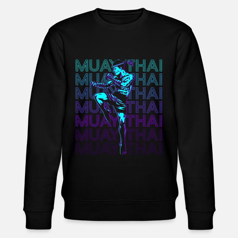 Muay Thai Retro - Stanley/Stella CHANGER Unisex Organic Sweatshirt - black