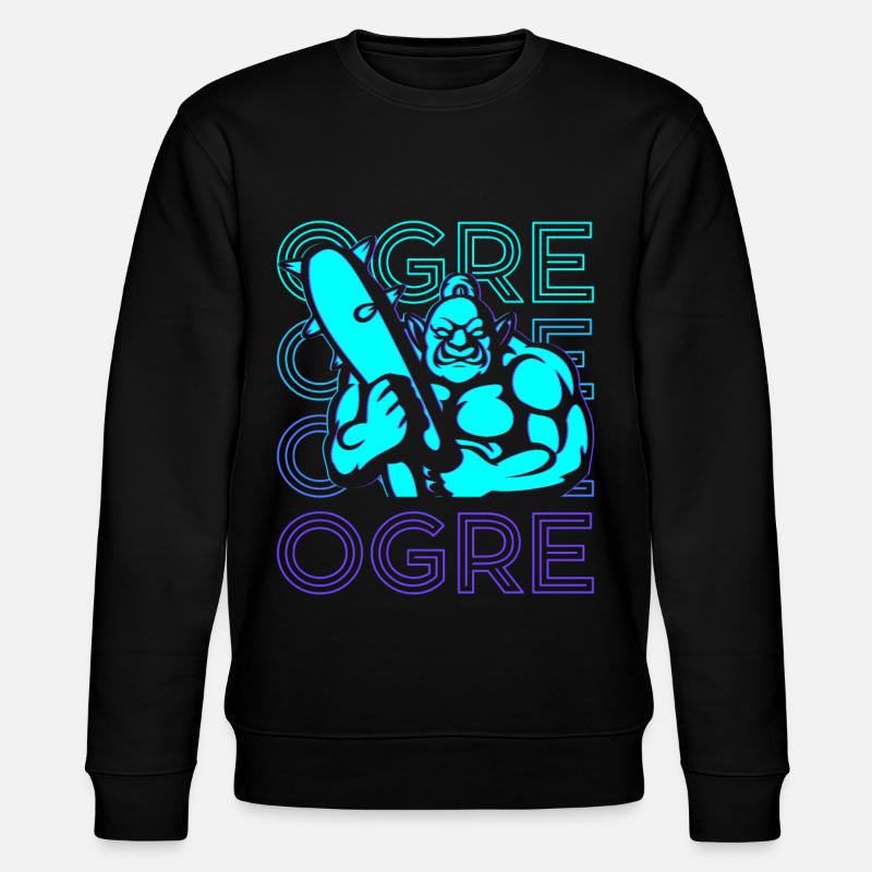 Ogre Retro - Stanley/Stella CHANGER Unisex Organic Sweatshirt - black