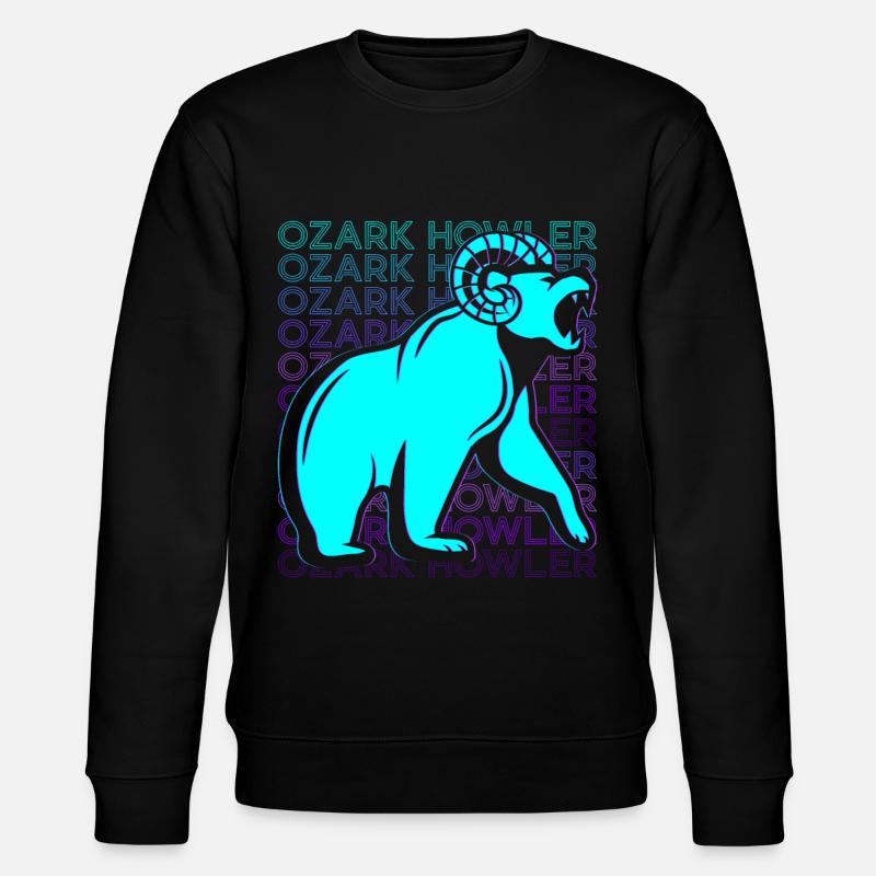 Ozark Howler Cryptid Cryptozoology Retro - Stanley/Stella CHANGER Unisex Organic Sweatshirt - black