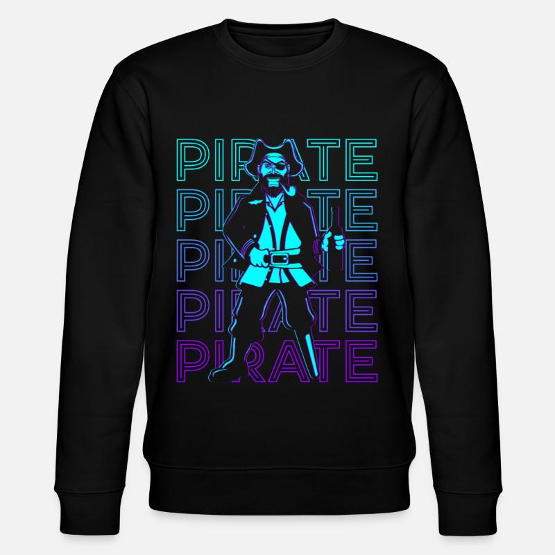 Pirat Retro - Stanley/Stella Unisex Bio-Sweatshirt CHANGER  - Schwarz