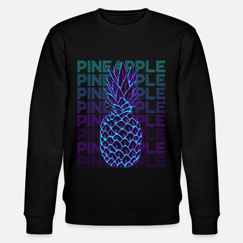 Ananas Rétro - Sweat bio CHANGER Stanley/Stella Unisexe - noir