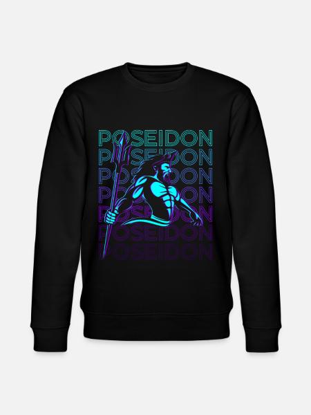 Poseidon Greek God Greek Mythology - Stanley/Stella CHANGER Unisex Organic Sweatshirt - black