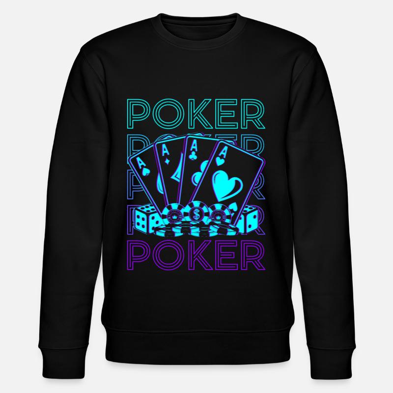 Poker Retro - Stanley/Stella CHANGER Unisex Organic Sweatshirt - black
