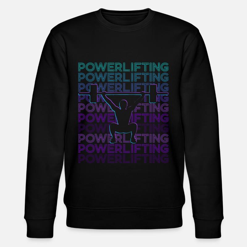 Power Triathlon Powerlifter Retro - Stanley/Stella CHANGER Unisex Organic Sweatshirt - black